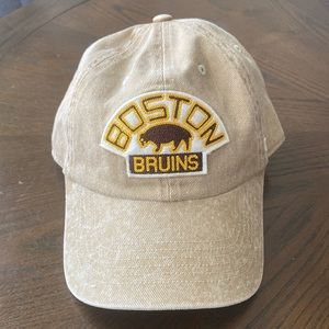 NWOT BOSTON BRUINS '47 CENTENNIAL EARLY YEARS KHAKI CLEAN UP CAP CREAM BROWN